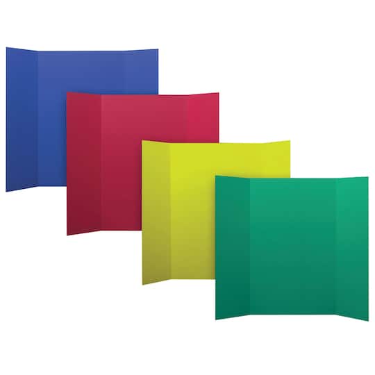 Assorted Primary Colors Flipside Corrugated Project Boards, 36&#x22; x 48&#x22;, Box of 24